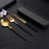 Portable Stainless Steel Tableware Set With Spoon Chopstick Fork 9