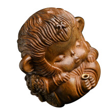Retro Woodcarving Monkey Incense Holder Tabletop Ornament Decoration