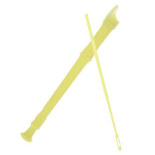 kids flutes 8 hole soprano recorder with cleaning rod yellow