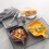 Square Grill Plate With Non Stick Coating Reusable Drying Tray Grey 4