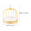 One Set Cake Display And Dessert Storage Rack With Ceramic Tray Golden 2