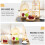 One Set Cake Display And Dessert Storage Rack With Ceramic Tray Golden 10