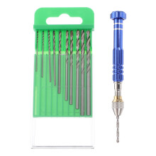 Set Zinc Alloy Pin Vise Hand Drill With Bits For Watch Repair