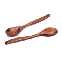 5St Natürliches Holz Löffel Set Für , , Dessert
