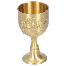 Vintage Messing Tasse Royal Chalice Geprägte Rose