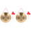 2 Sets Traditional Chinese Gong With Hammer 2