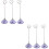 6 Pcs Heart Iron Wire Memo Holder With Purple 6
