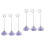 6 Pcs Heart Iron Wire Memo Holder With Purple 4
