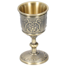 Bronze Wein Tasse Vintage Becher Geprägt