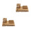 2Pcs Wooden Charging In 1 Bamboo Dock For 4