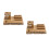 2Pcs Wooden Charging In 1 Bamboo Dock For 9