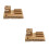 2Pcs Wooden Charging In 1 Bamboo Dock For 7