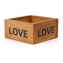 2pcs Vintage Wooden Flower Pot Moss Micro Landscape Box Toiletries Box