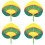 4Pcs Peach Shape Handwoven Bamboo Fan For Summer Cooling 5