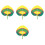 4Pcs Peach Shape Handwoven Bamboo Fan For Summer Cooling 3