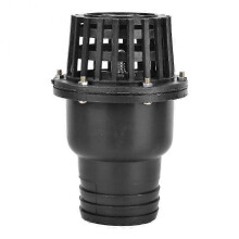 Water Pump Foot Valve Black PVC Low Pressure Flat Check Valve for Fluid Machine(3in)