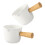 4 Pcs Mini Creamer Jug White Ceramic For Coffee And Espresso 3