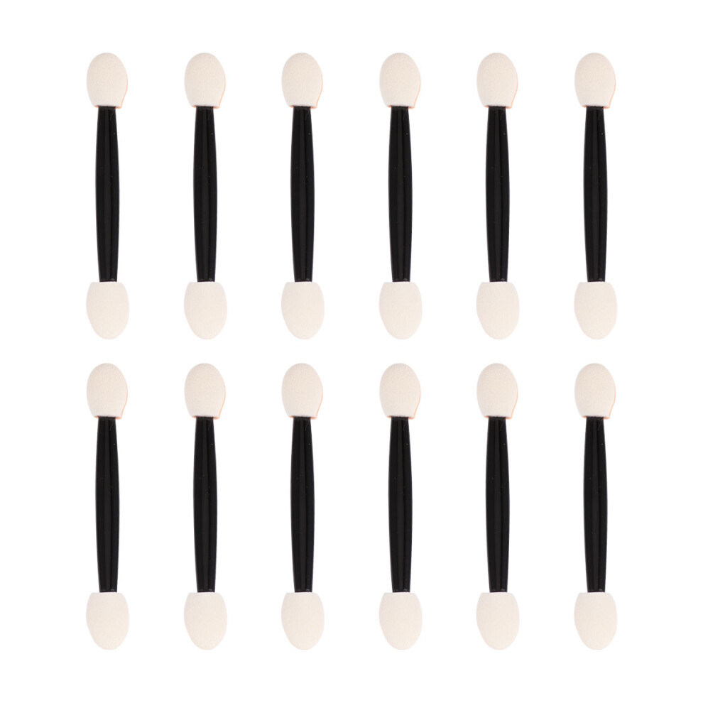 Solustre 24Pcs Disposable Eyeshadow Brushes Sponge Sticks Applicators