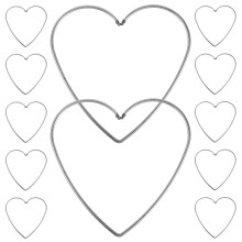 48 Pcs Diy Dreamcatcher Iron Heart Rings Floral Hoops For Weddings