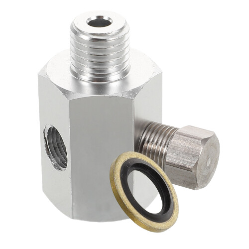 2Pièces Turbo Pression Huile Aluminium Durable Pour Auto 1