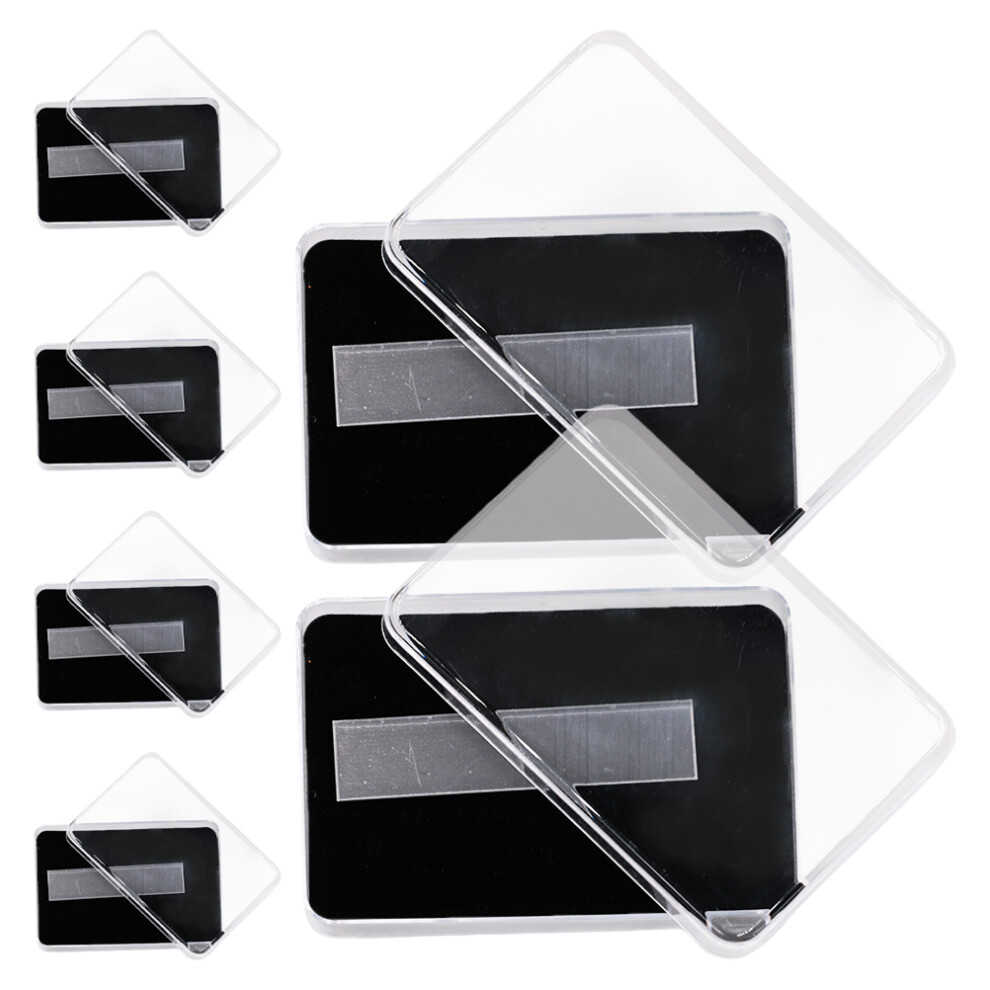 Artibetter 2Pcs Clear Plastic Nail Storage Box With Acrylic Sticks And Adhesive