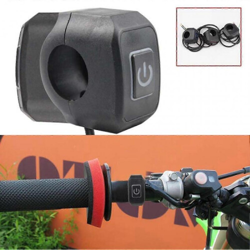(Red) Motorcycle Handlebar Switch Button Corrosion-Resistant Waterproof Universal Fit Handlebar Light Switch Push Button Headlight Accessories 1