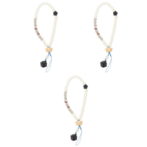 3 Pcs Creative Beads Phone Lanyard Hanging Strap Decor 2
