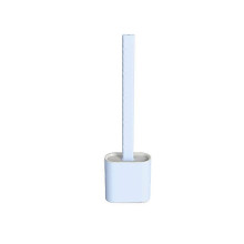 (Light blue) Silicone flex toilet brush