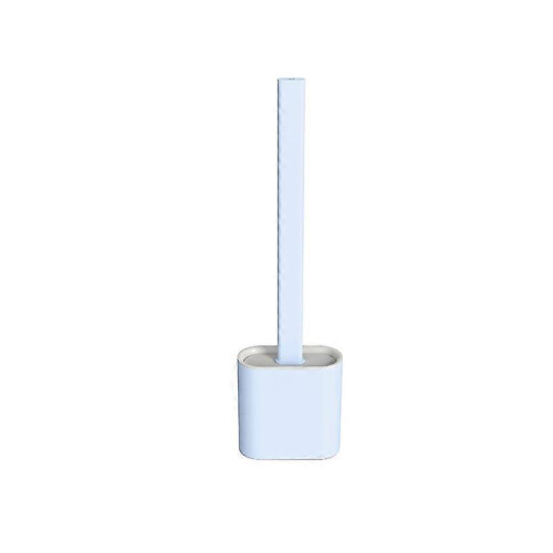 (Light blue) Silicone flex toilet brush