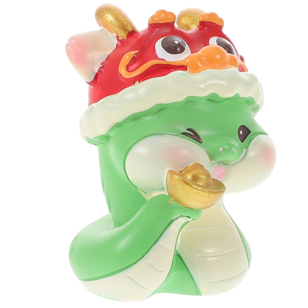 4Pcs Chinese Zodiac Snake Resin Statues For Home Office Car Decor 031043003949