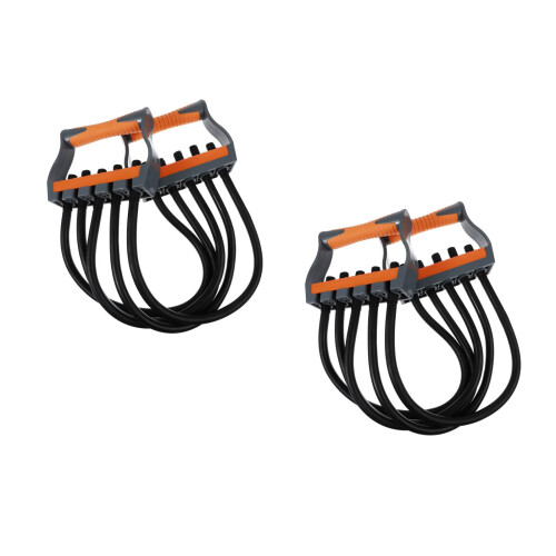 2Pcs Adjustable 5 Latex Chest Expander Pull Bands 2