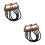2Pcs Adjustable 5 Latex Chest Expander Pull Bands 9