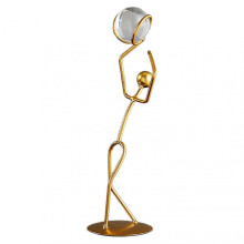 (One-handed Shot) Gold Athletes With Crystal Ball Decoration Metal Geometric Sculpture For Home Office Desktop