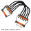 2Pcs Adjustable 5 Latex Chest Expander Pull Bands 10