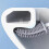 (Light blue) Silicone flex toilet brush 3