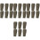 24 Pcs Elastic Belt Keepers Nylon Webbing Strap Holders 5