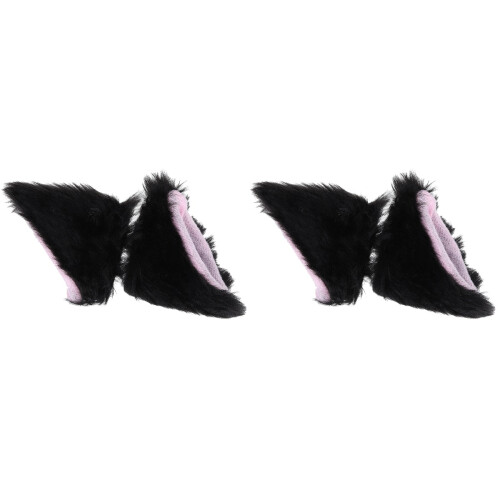 2Paare Einzigartige Plüsch Katzenohr Helm Zubehör 1