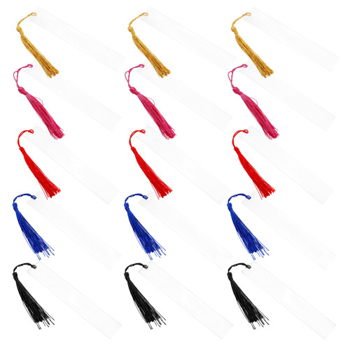 4 Sets Tassels Blanks Acrylic Bookmarks Diy 1