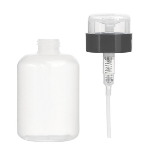 4 Pcs Nail Polish Remover Bottle Empty Lockable Pump Dispenser Black