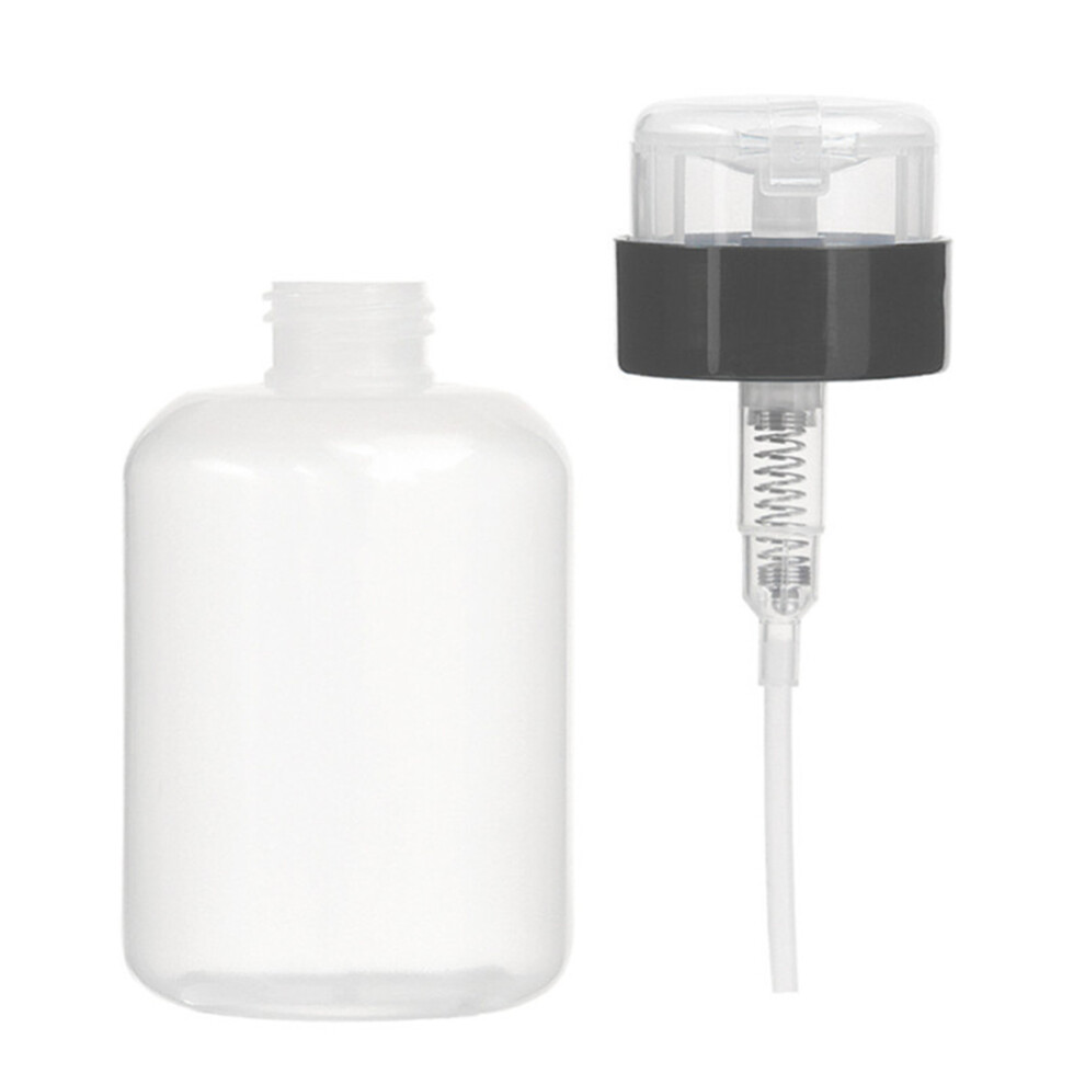 Artibetter Black 4 Pcs Nail Polish Remover Bottle Empty Lockable Pump Dispenser