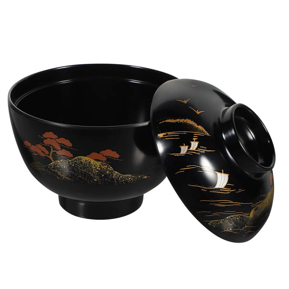 2Pcs Japanese Noodle Rice Soup Bowl With Lid-image-OPC-PKWQNXB-NEW
