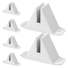 12Pcs Plastic Garden Fence Stand White Antitip Base for Screen Panels