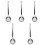 5Pcs Slotted Cooking Spoon Stainless Steel Kitchen Serving Tool 5