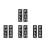 4 Sets Push-Pull-Türschild 3D-Design Wohnaccessoire Hotel 7