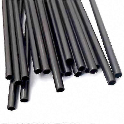 1000Pcs Black Plastic Drinking Straws Disposable Straight Party Straws for Tableware 2