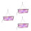 3 Sets Led Hanging Grow Lights Full Spectrum Dimmable Plug 6