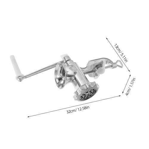 3Pcs Manual Meat Mincer And Sausage Stuffer Kitchen Tool Silver -5 1