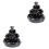 2Pcs Ceramic Backflow Incense Burner Tower Holder Black 4
