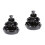 2Pcs Ceramic Backflow Incense Burner Tower Holder Black 5