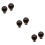 6 Pcs Black Round Ceramic Cabinet Knobs Single Hole Pull 9